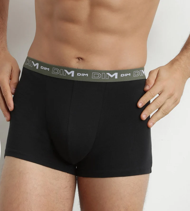 3er-Pack Herren-Boxershorts aus Stretch-Baumwolle Blau/Orange