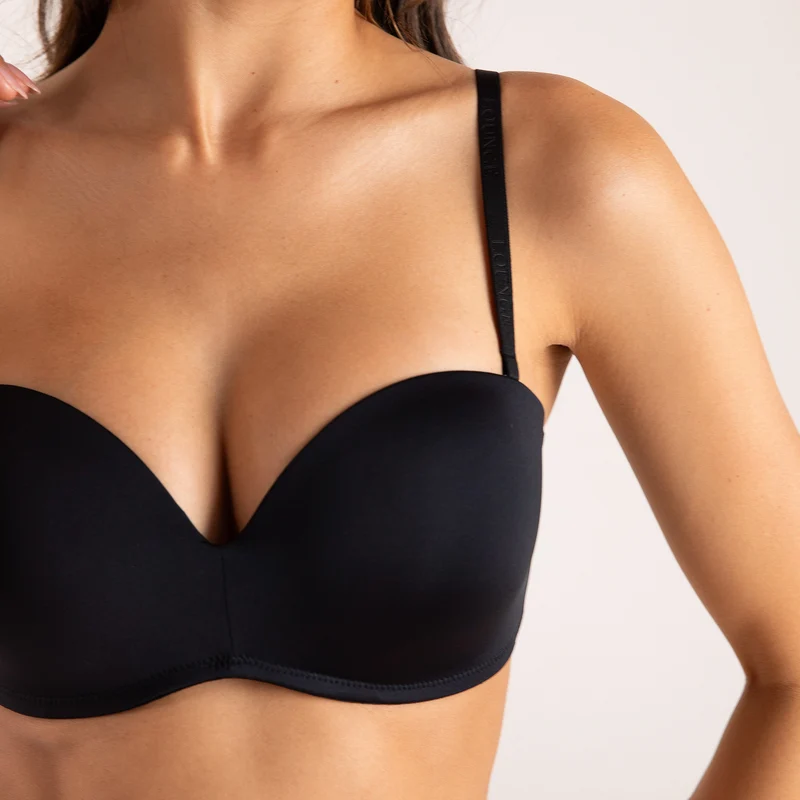 Luxury Strapless T-shirt Bra - Black