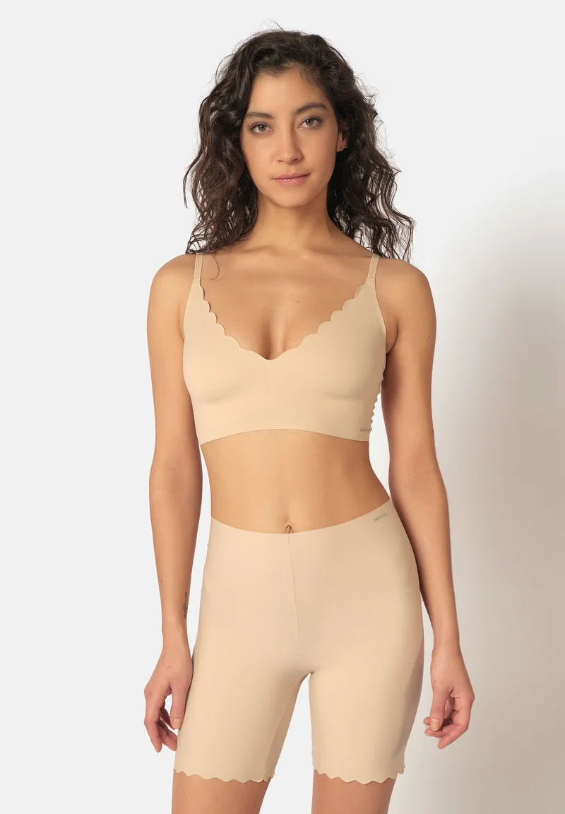 Micro Essentials Crop top remov. pads | beige 084272-082409