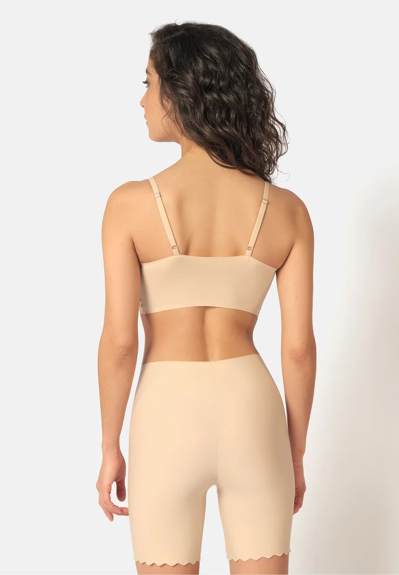 Micro Essentials Crop top remov. pads | beige 084272-082409