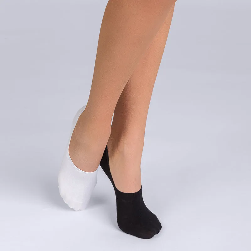 2er-Pack Damen-Füßlinge für Sneaker - Basic Cotton