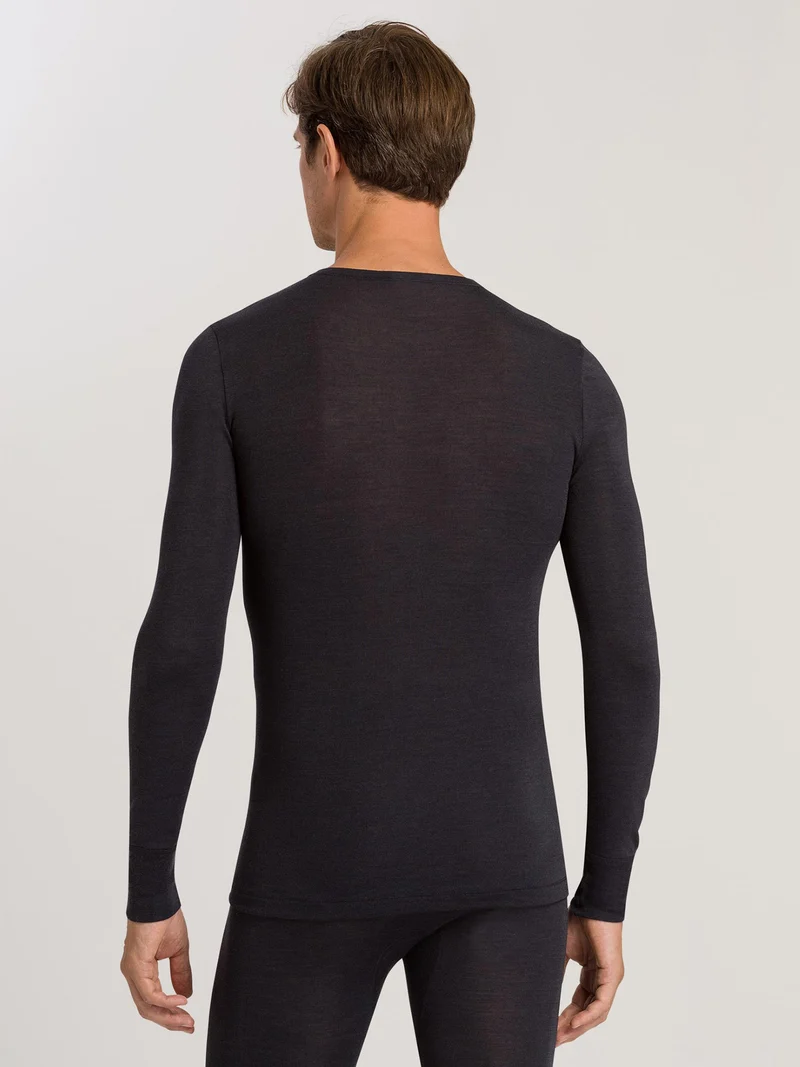 Shirt langarm, O-Neck, WOOLEN SILK