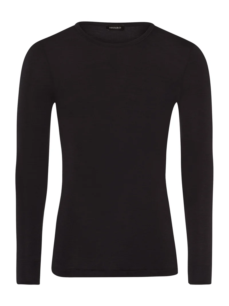 Shirt langarm, O-Neck, WOOLEN SILK