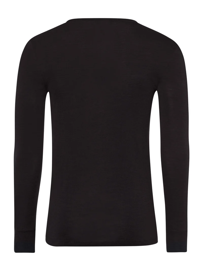 Shirt langarm, O-Neck, WOOLEN SILK