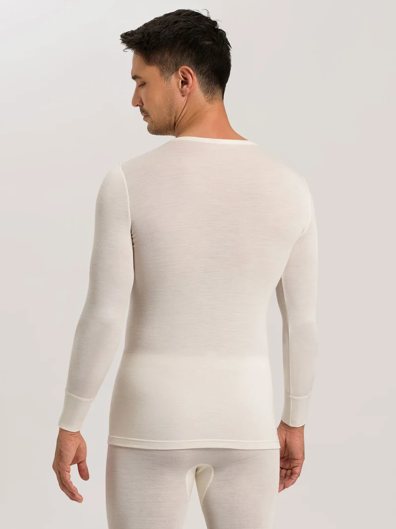 Shirt langarm, O-Neck, WOOLEN SILK