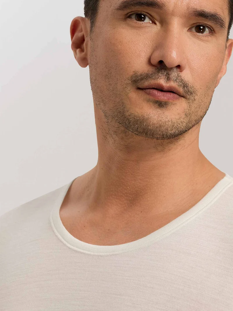 Shirt langarm, O-Neck, WOOLEN SILK