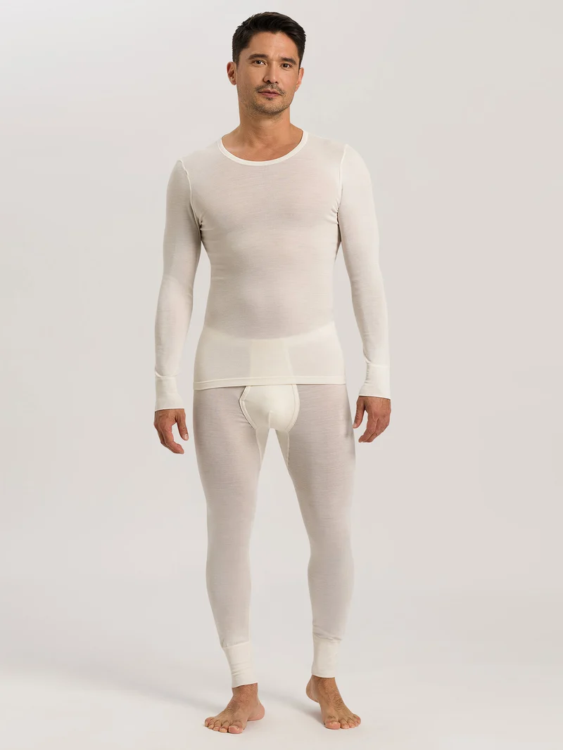 Shirt langarm, O-Neck, WOOLEN SILK