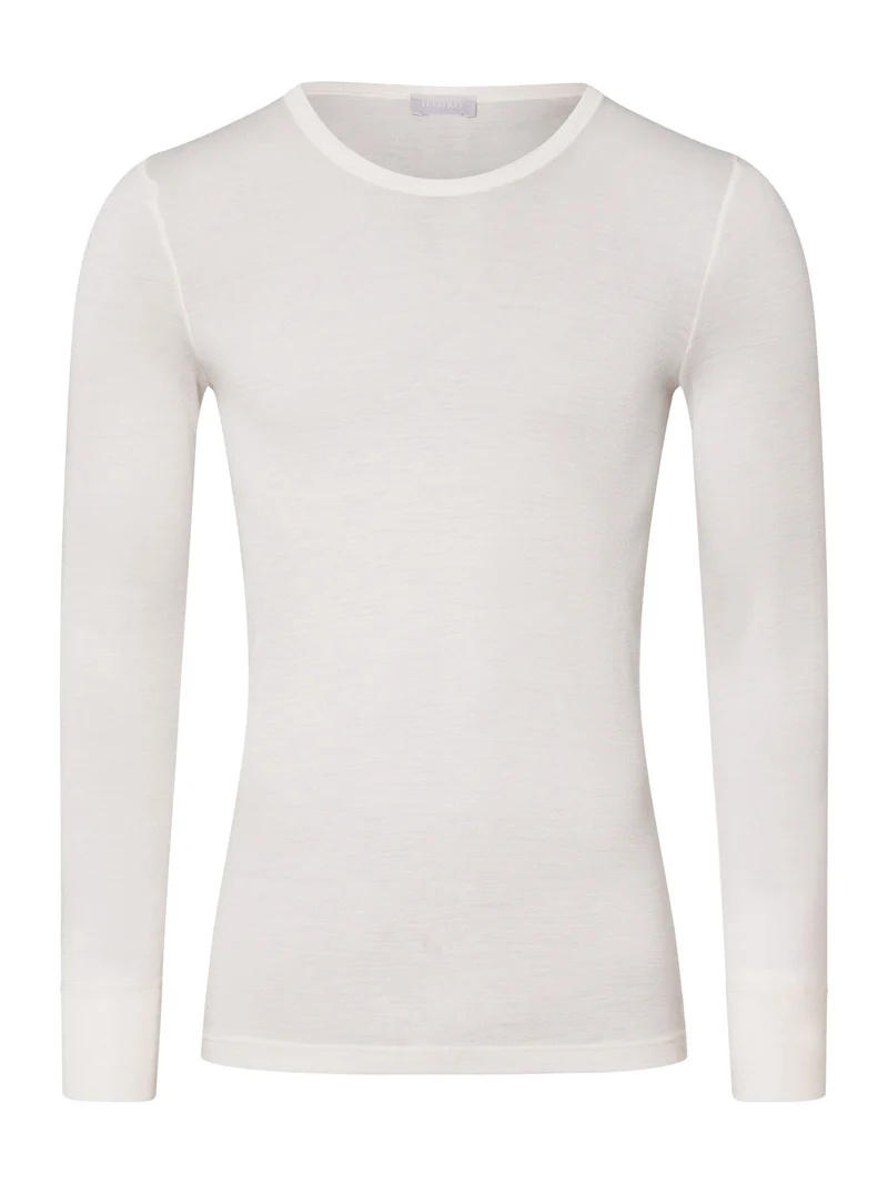 Shirt langarm, O-Neck, WOOLEN SILK