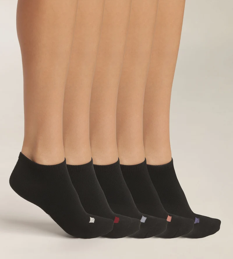 5er-Pack Socken aus schwarzer Baumwolle – EcoDIM