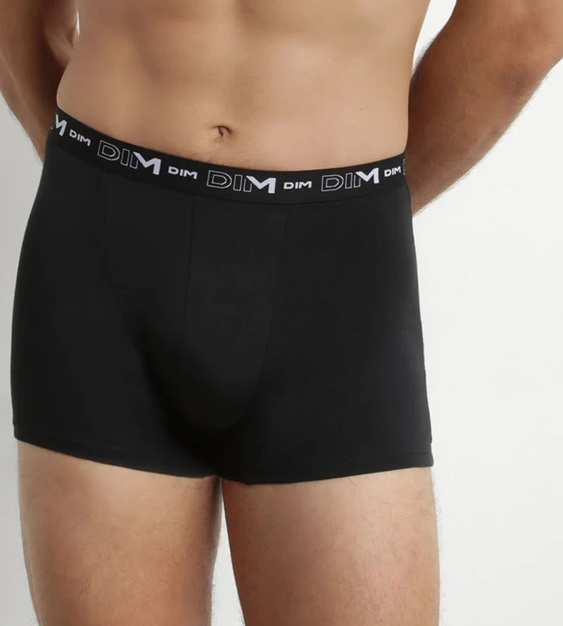 2er-Pack Herren-Boxershorts Schwarz/Weiß mit Kontrastgürtel aus Stretch-Baumwolle