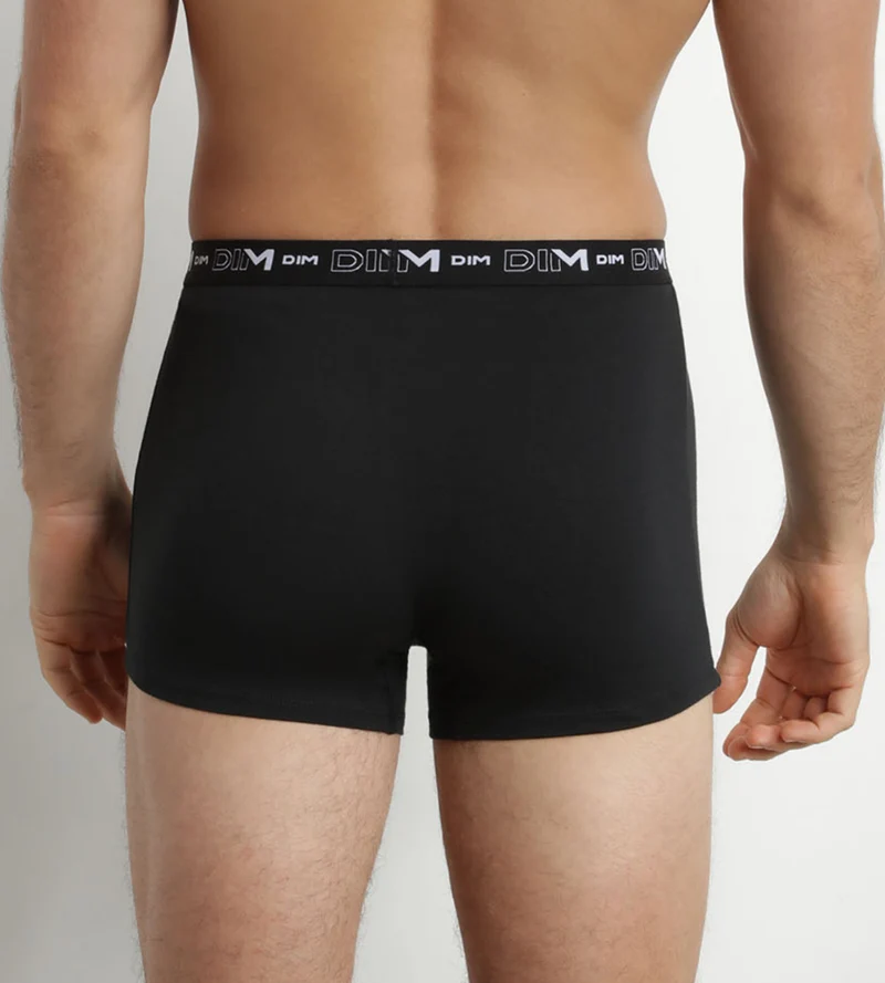 2er-Pack Herren-Boxershorts Schwarz/Weiß mit Kontrastgürtel aus Stretch-Baumwolle