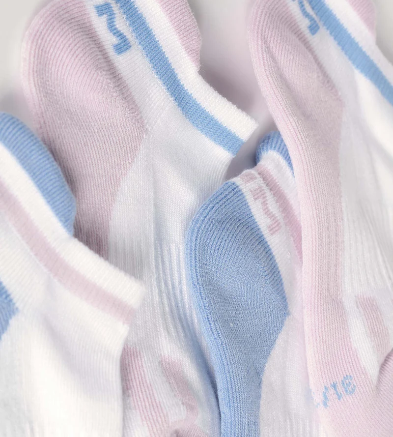 2er-Pack Unisex-Socken im Retro-Style lila/blau - DIM Sport