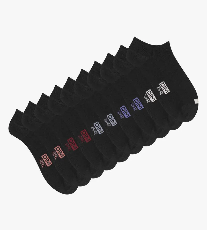 5er-Pack Socken aus schwarzer Baumwolle – EcoDIM