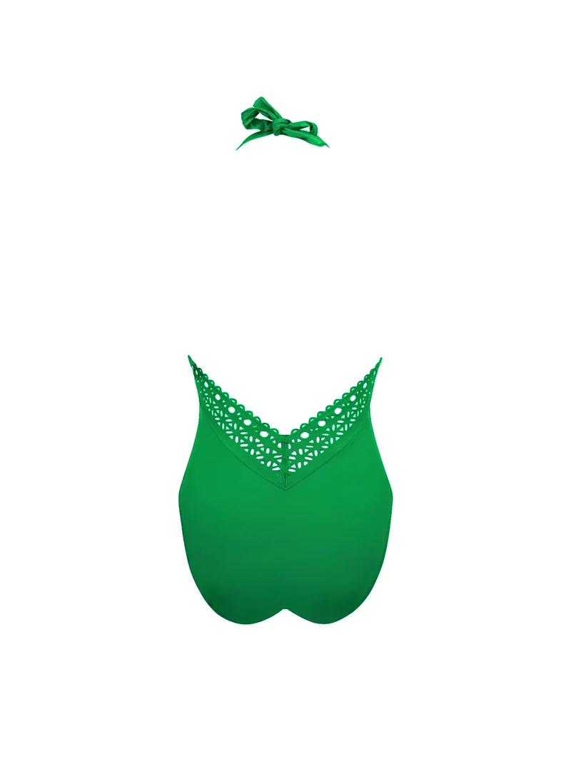 Lise Charmel Bademode - Ajourage Couture Neckholder-Badeanzug mit tiefem Rückenausschnitt Ajourage Vert