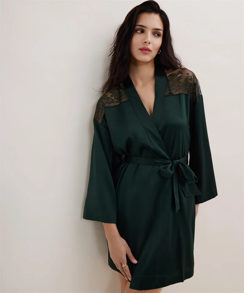 Aubade – Midnight Whisper Kimono Mysterious Green