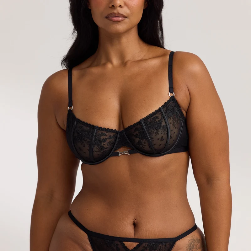Flirt Balcony Bra - Black