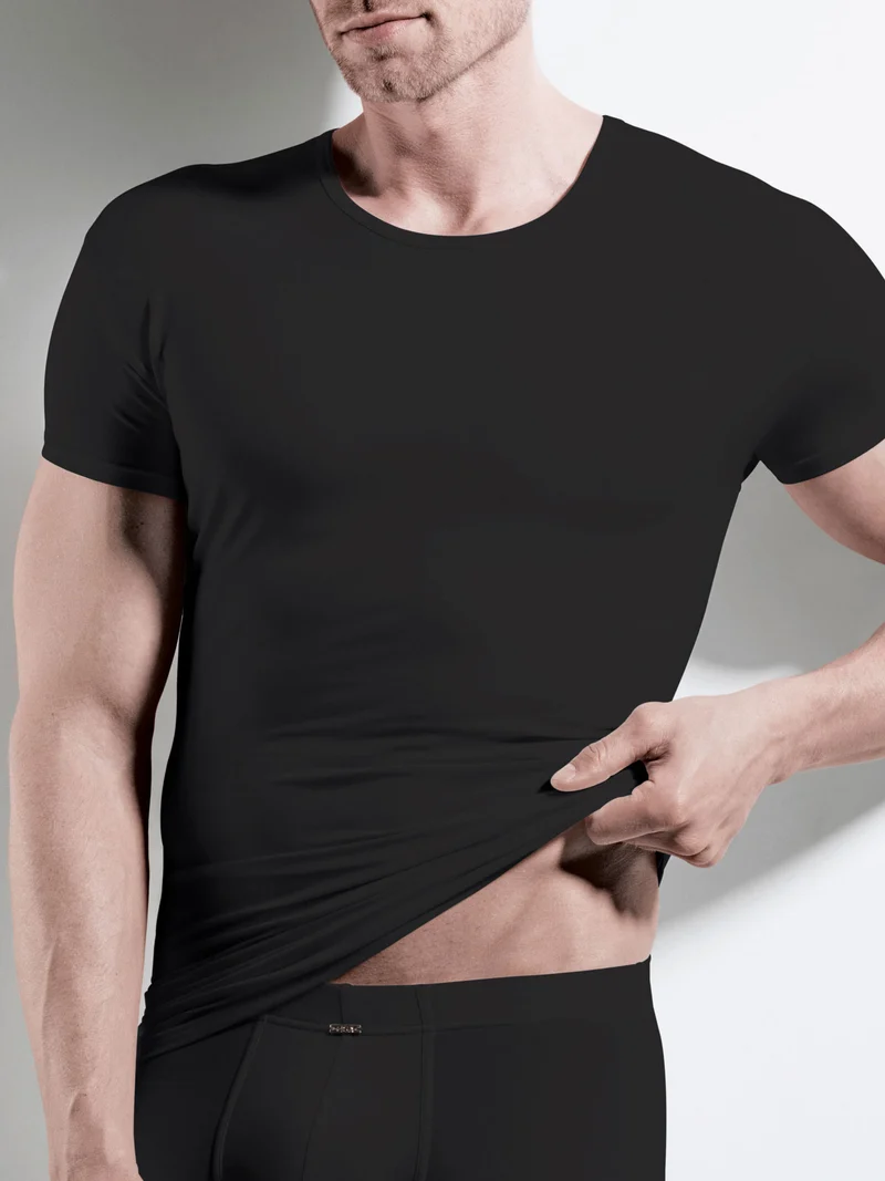 Shirt MICROMODAL kurzarm, mit Rundhals-Ausschnitt