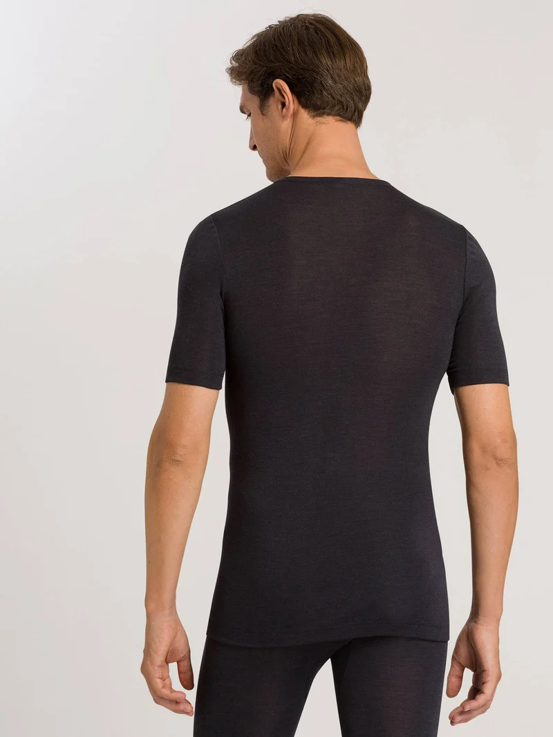 Shirt kurzarm, O-Neck, WOOLEN SILK