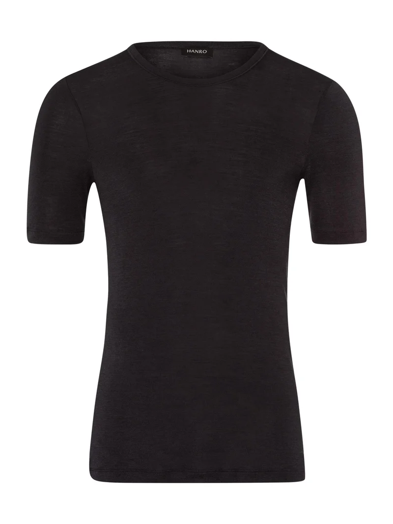 Shirt kurzarm, O-Neck, WOOLEN SILK
