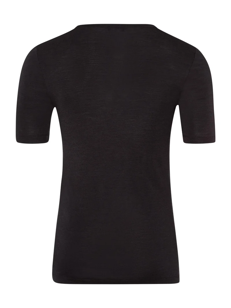 Shirt kurzarm, O-Neck, WOOLEN SILK