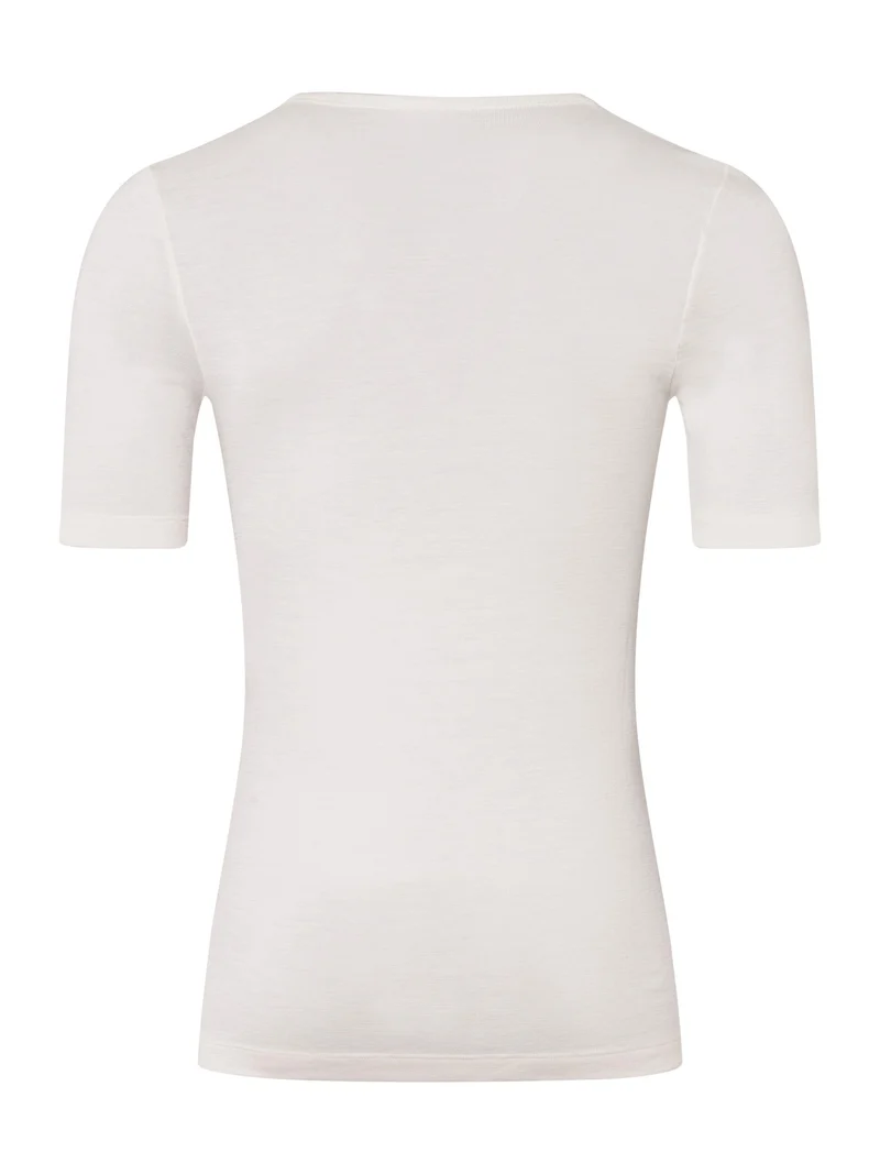 Shirt kurzarm, O-Neck, WOOLEN SILK