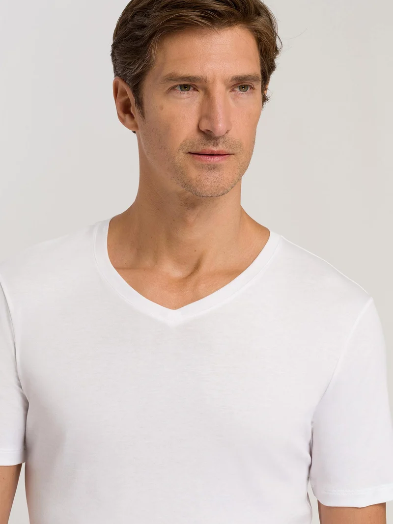 T-Shirt mit V-Ausschnitt SEA ISLAND COTTON