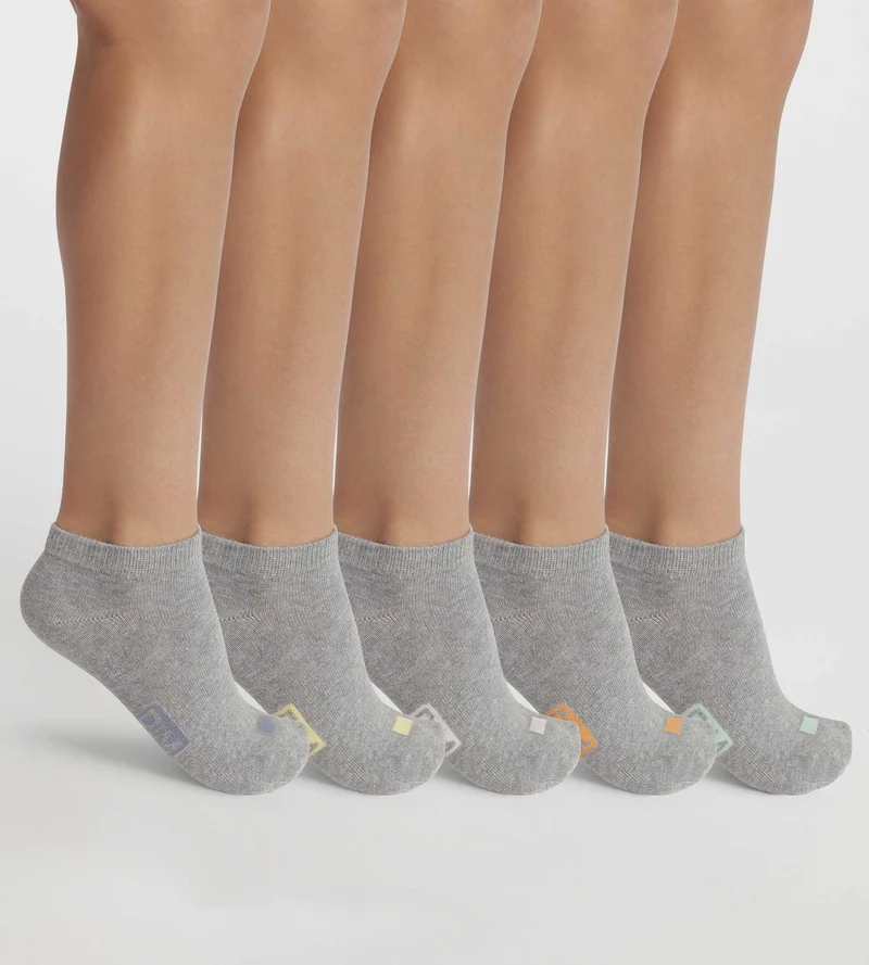 5er-Pack Unisex-Socken aus grauer Baumwolle – EcoDIM