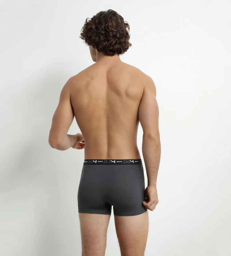 3er-Pack Herren-Boxershorts aus Stretch-Baumwolle Schwarz/Grau