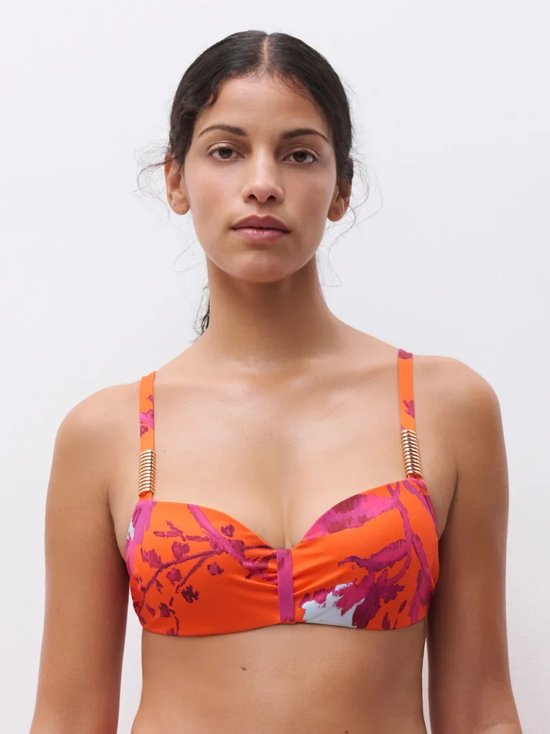 Chantelle Swimwear – Icon Halbschalen-Memory-BH mit bemalten Blumen