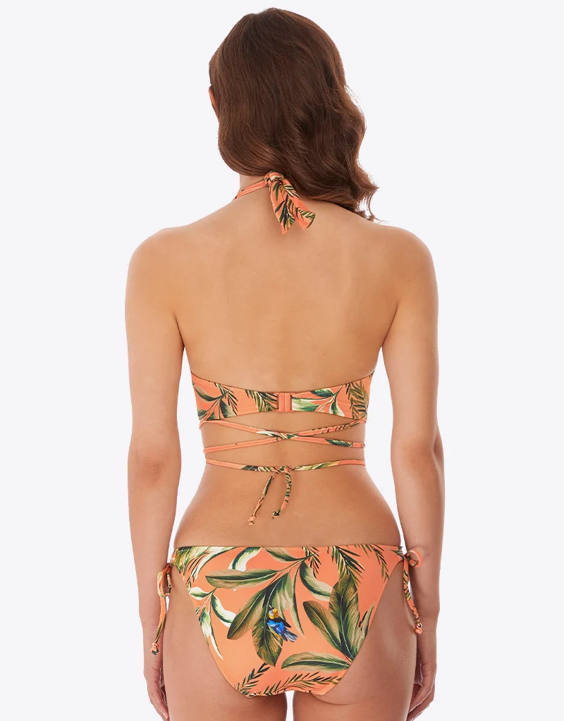 Freya Birds In Paradise Halter Bikini Top Cantaloupe