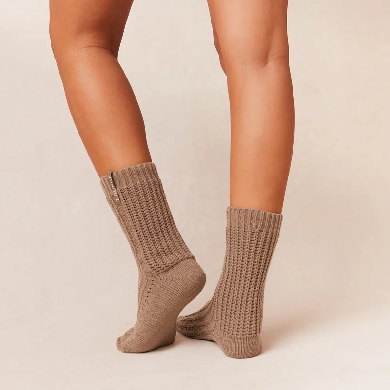 Snooze Gestrickte Socke - Beige