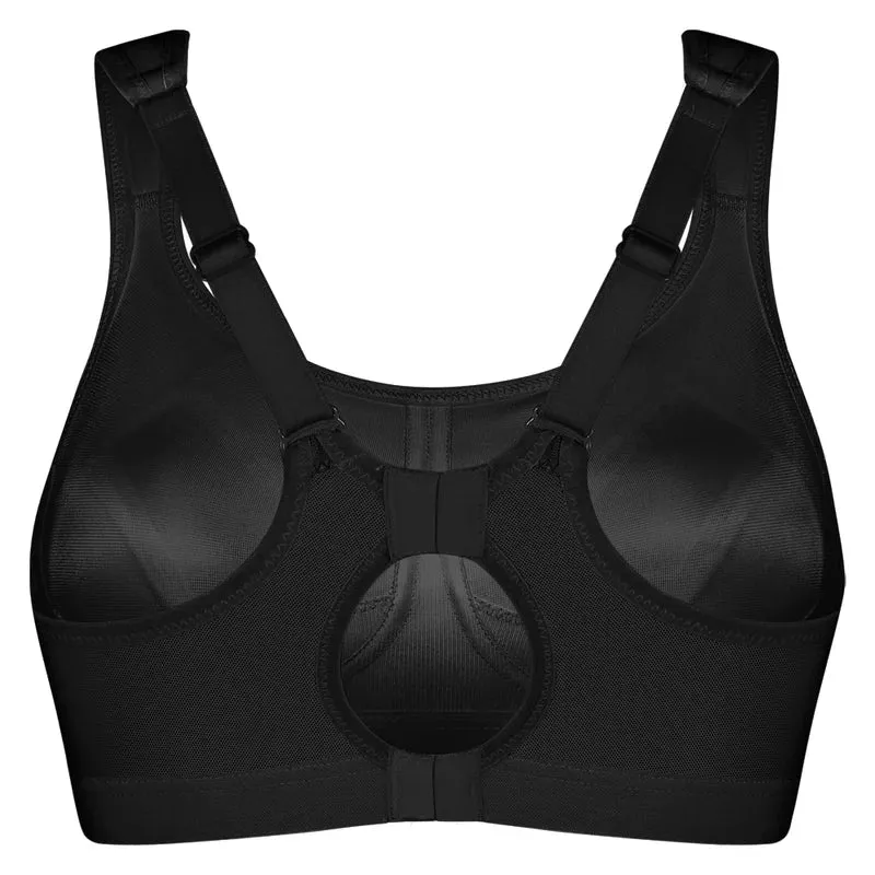 Stoßdämpfender Multisport-BH mit Stützfunktion, Schwarz
