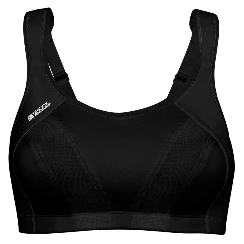 Stoßdämpfender Multisport-BH mit Stützfunktion, Schwarz