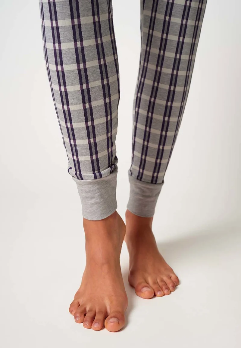 Night In Mix & Match Pants long | gray check 080790-08S925