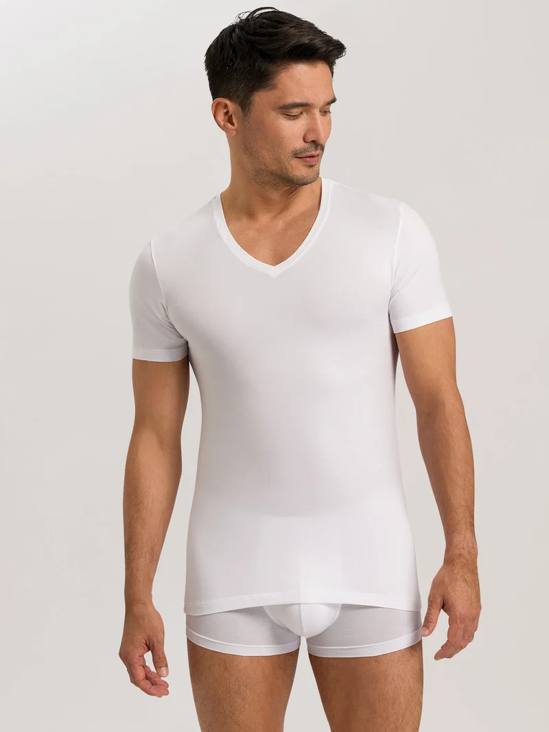T-Shirt mit V-Ausschnitt, COTTON SUPERIOR
