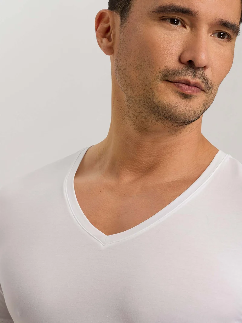 T-Shirt mit V-Ausschnitt, COTTON SUPERIOR