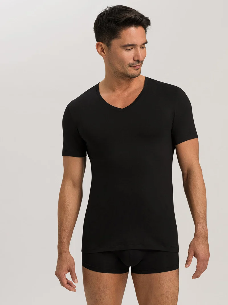 T-Shirt mit V-Ausschnitt, COTTON SUPERIOR