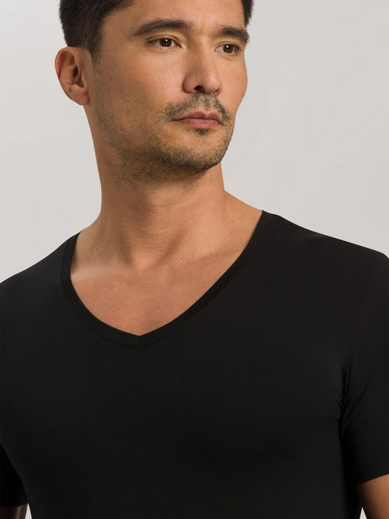 T-Shirt mit V-Ausschnitt, COTTON SUPERIOR
