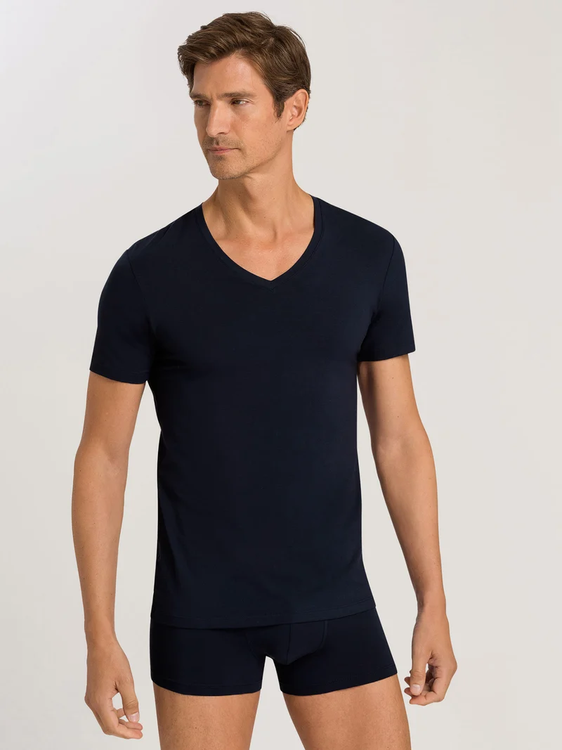 T-Shirt mit V-Ausschnitt, COTTON SUPERIOR