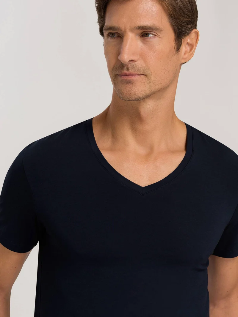 T-Shirt mit V-Ausschnitt, COTTON SUPERIOR
