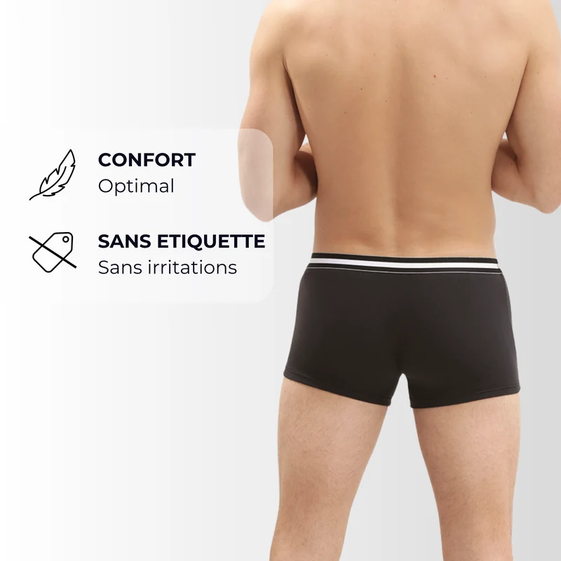 4er-Pack Boxershorts aus Stretch-Baumwolle schwarz - EcoDIM