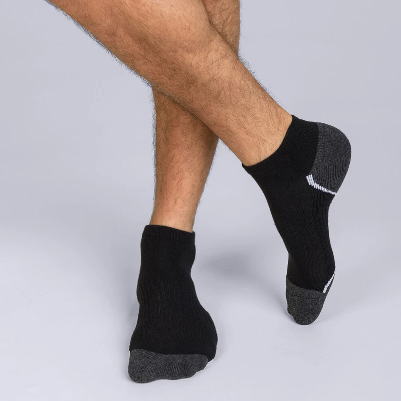 3er-Pack kurze Herren-Sportsocken schwarz/grau - DIM Sport