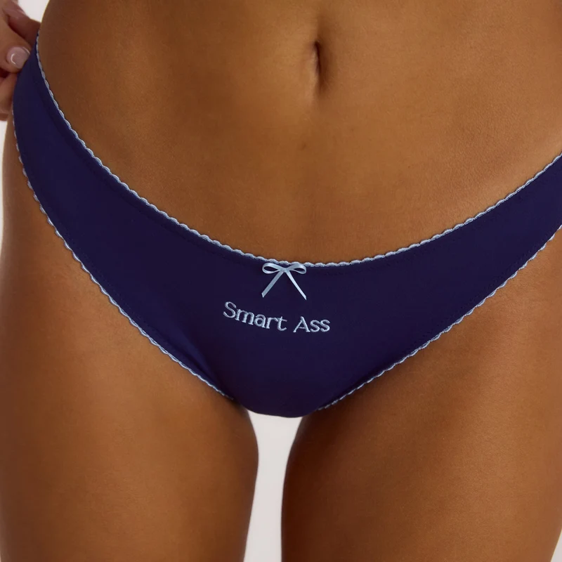 Slogan Strings (3er-Pack) - Marineblau