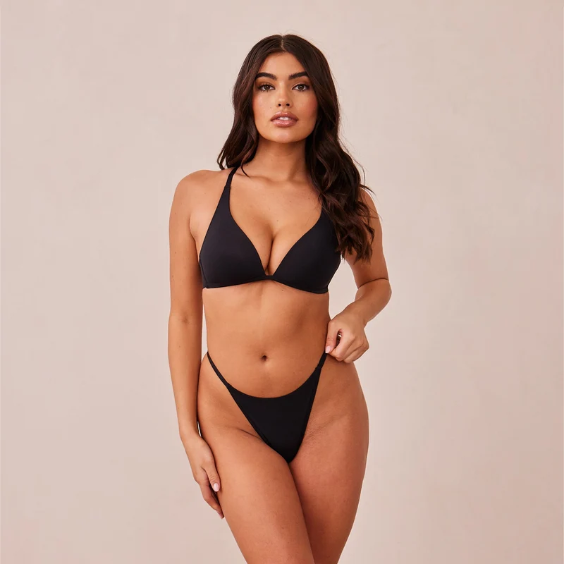 Light Non-Wired Plunge T-Shirt Bra - Black