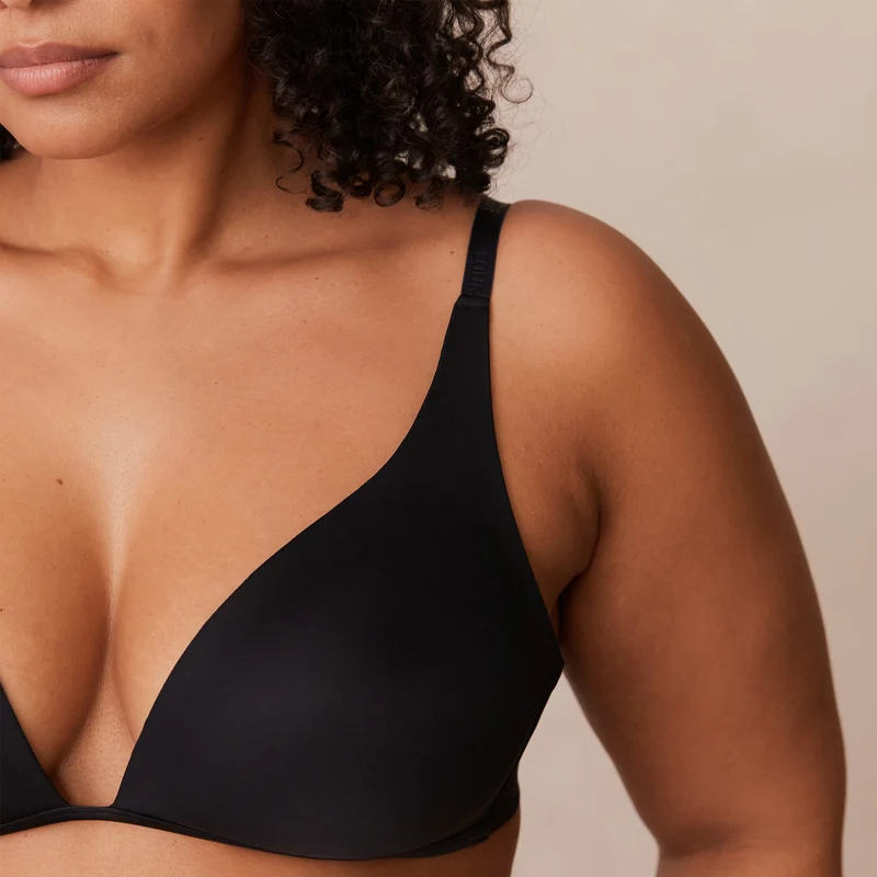 Light Non-Wired Plunge T-Shirt Bra - Black