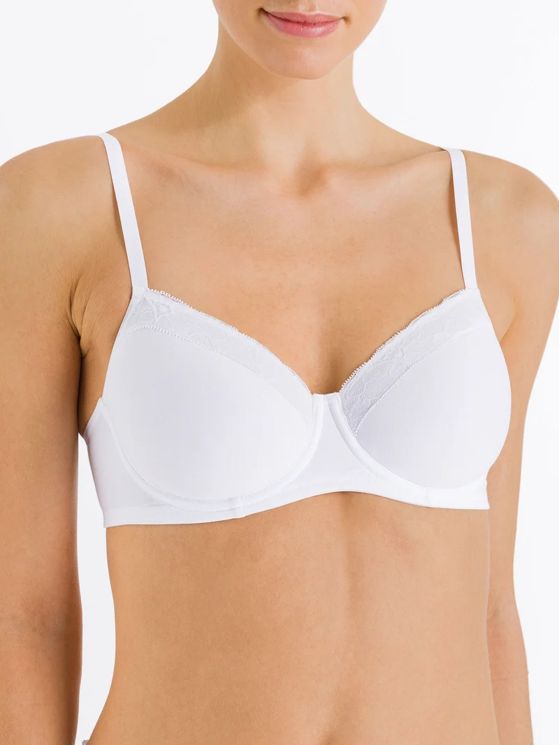Light Padded Bra, Schalen-BH, COTTON LACE - Reststücke in Grösse 75C
