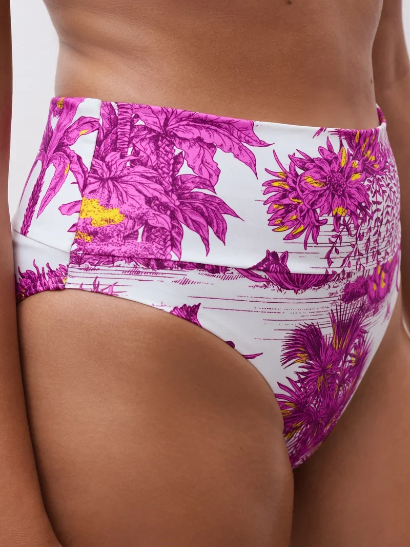 Chantelle Swimwear – Sauvage Full Bikini Brief White Jungle