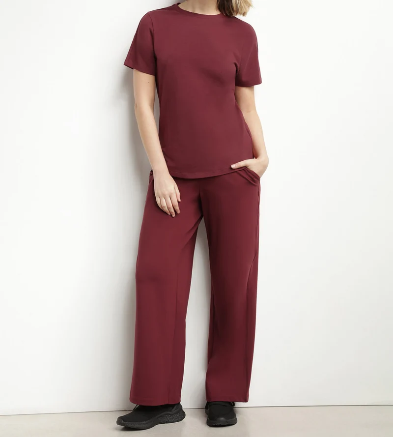 Thermoregulierendes Sport-T-Shirt für Damen aus Bordeaux-Dim-Move-Jersey
