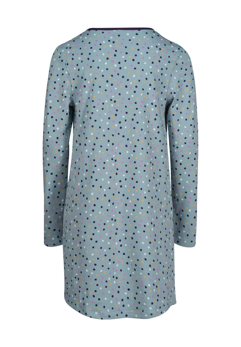 Night In Skiny Pyjama Girls sleepshirt long sleeve | aquamarine dots 030065-08S471