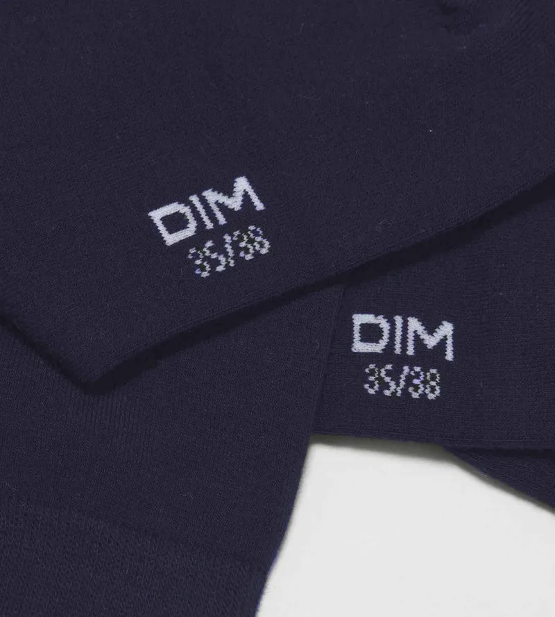 2er-Pack marineblaue Damensocken aus Viskose – DIM Bambus